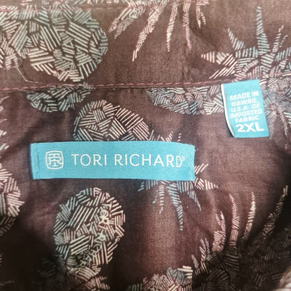Tori Richard Men's 2XL XXL Pineapple Tropical Short Sleeve Button Down Shirt - Picture 3 of 8